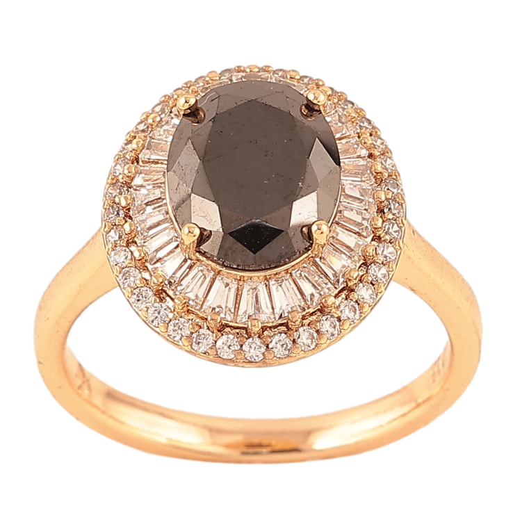 Каблучка Xuping колір Позолота 18K "Чорний кристал в обрамленні" фото №23