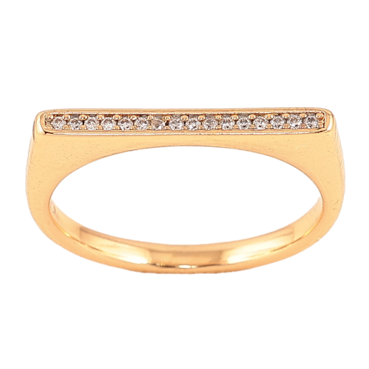 Каблучка Xuping колір Позолота 18K "Доріжка кристалів" фото №9
