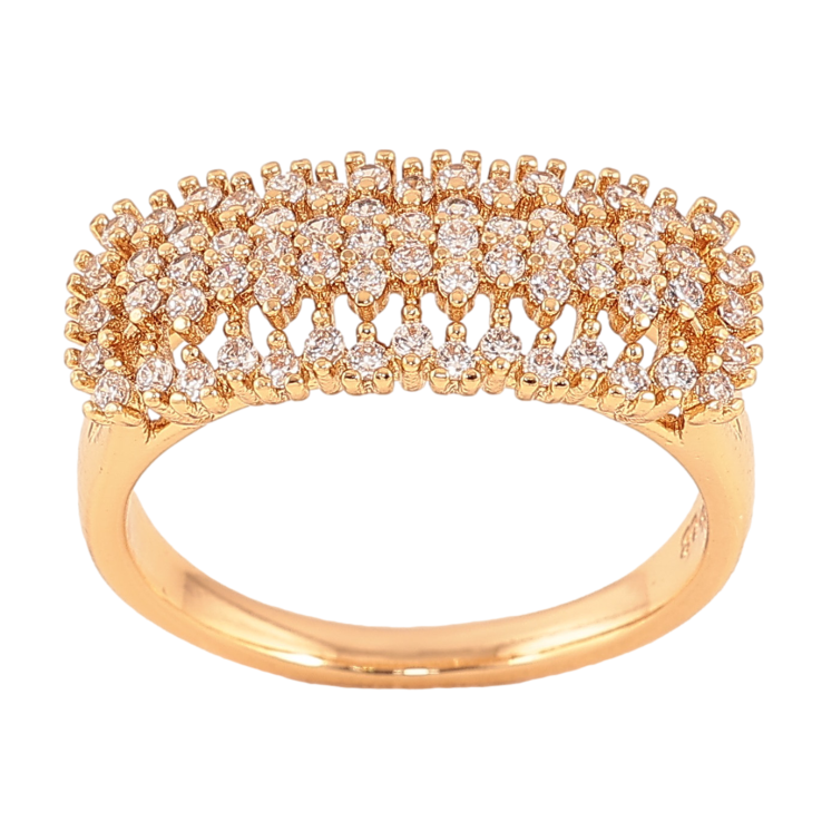 Кольцо Xuping цвет Позолота 18K "Узор с инкрустацией кристаллами"  фото №12