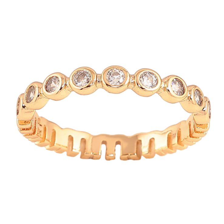 Кольцо Xuping цвет Позолота 18K "Дорожка кристаллов"  фото №6