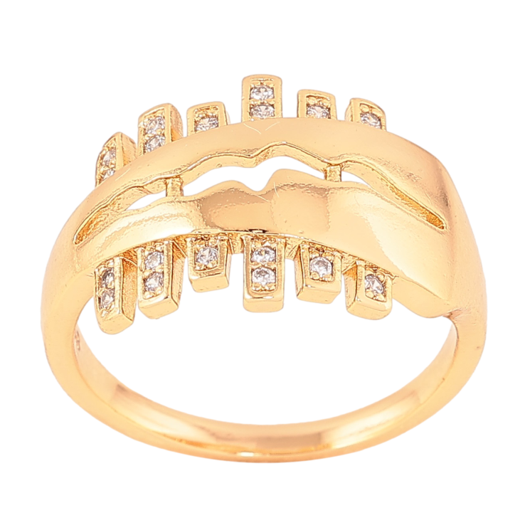 Кольцо Xuping цвет Позолота 18K "Узор с кристаллами"  фото №19