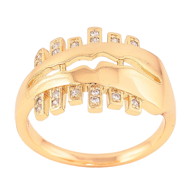 Каблучка Xuping колір Позолота 18K "Візерунок з кристалами" фото №1 Каблучка Xuping колір Позолота 18K "Візерунок з кристалами" фото №1