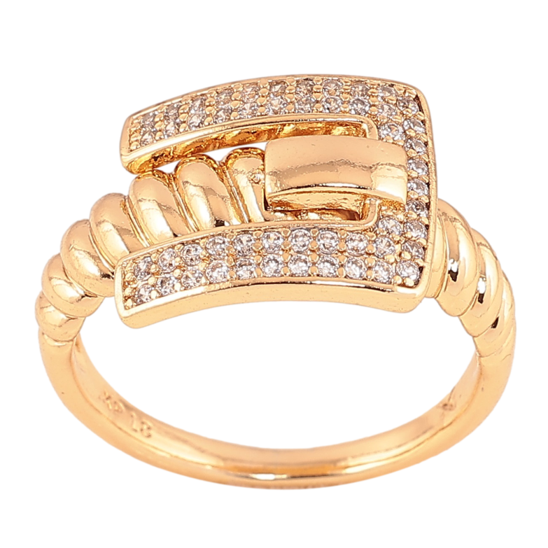 Кольцо Xuping цвет Позолота 18K "Узор с кристаллами"  фото №1
