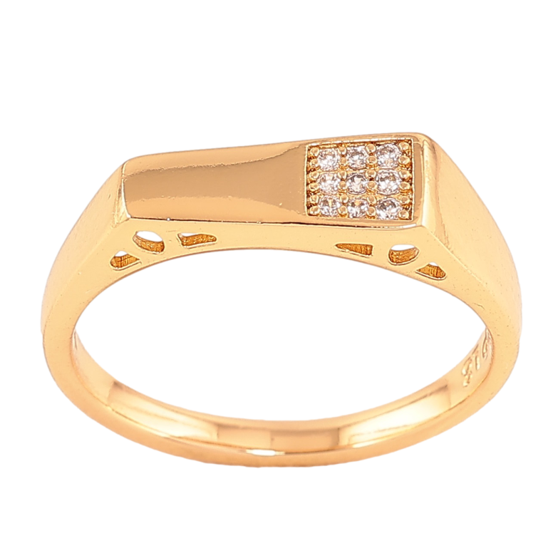 Кольцо Xuping цвет Позолота 18K "Узор с кристаллами"  фото №2