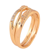 Кольцо Xuping цвет Позолота 18K "Двойное с узором колосок"  фото №2