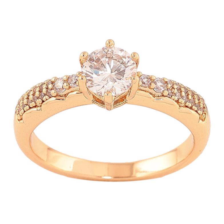 Кольцо Xuping цвет Позолота 18K "Узор с кристаллами"  фото №9