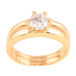 Кольцо Xuping цвет Позолота 18K "Двойное с кристаллом" ø 6мм фото №1 Кольцо Xuping цвет Позолота 18K "Двойное с кристаллом" ø 6мм фото №1