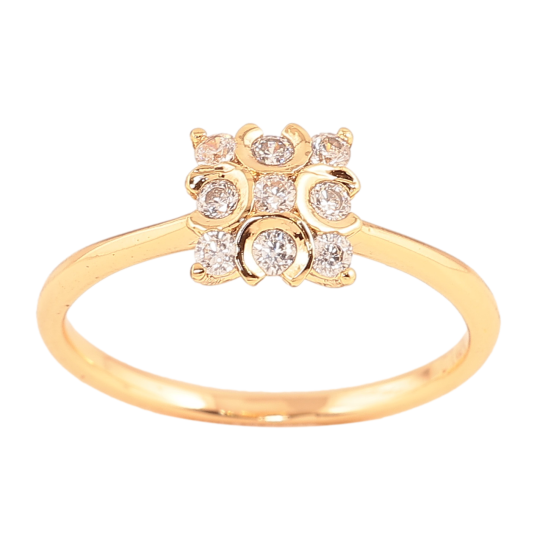 Кольцо Xuping цвет Позолота 18K "Узор с кристаллами" фото №1
