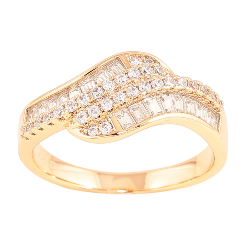 Кольцо Xuping цвет Позолота 18K "Узор с инкрустацией кристаллами" фото №2 Кольцо Xuping цвет Позолота 18K "Узор с инкрустацией кристаллами" фото №2