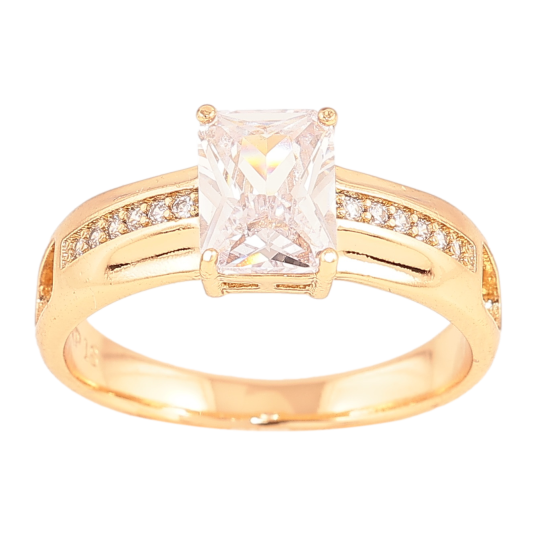 Каблучка Xuping колір Позолота 18K "Візерунок з кристалами" фото №1 Каблучка Xuping колір Позолота 18K "Візерунок з кристалами" фото №1