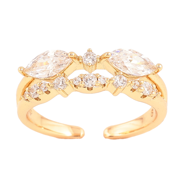 Кольцо Xuping цвет Позолота 18K "Узор с кристаллами" фото №1