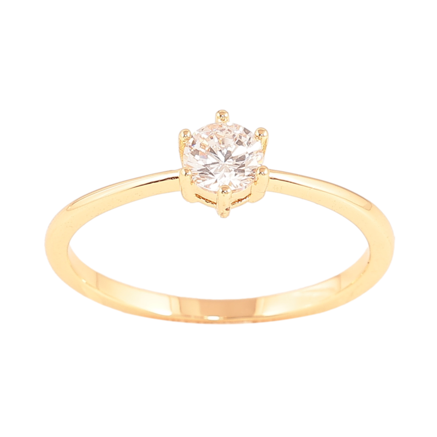 Кольцо Xuping цвет Позолота 18K "Кристалл" ø 5мм фото №1 Кольцо Xuping цвет Позолота 18K "Кристалл" ø 5мм фото №1