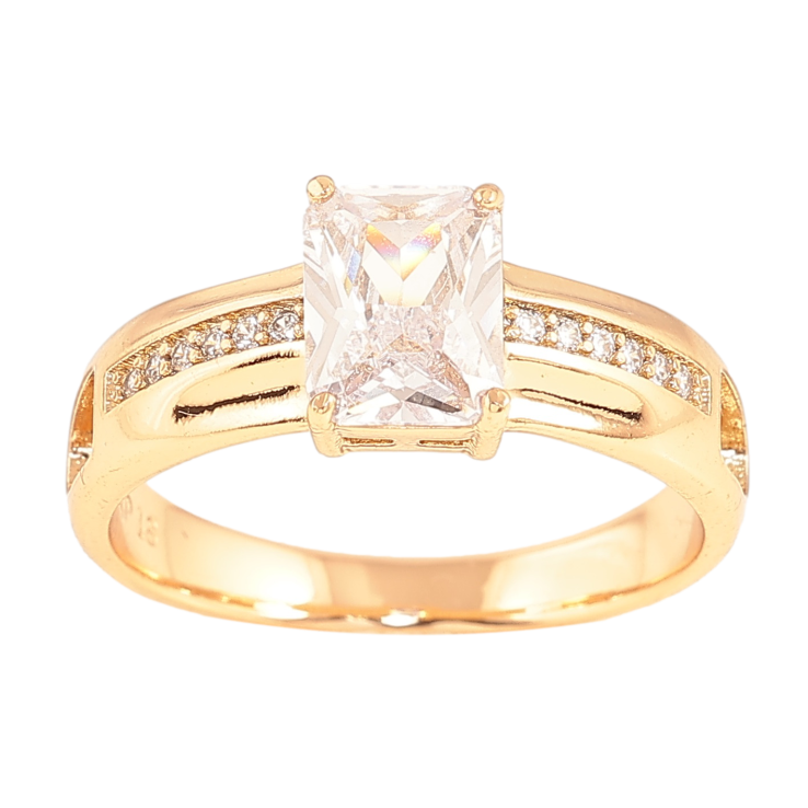 Каблучка Xuping колір Позолота 18K "Візерунок з кристалами" фото №23