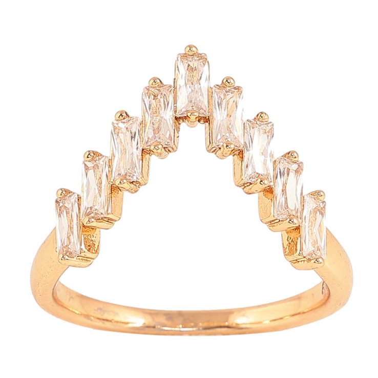 Каблучка Xuping колір Позолота 18K "Візерунок з кристалами" фото №17