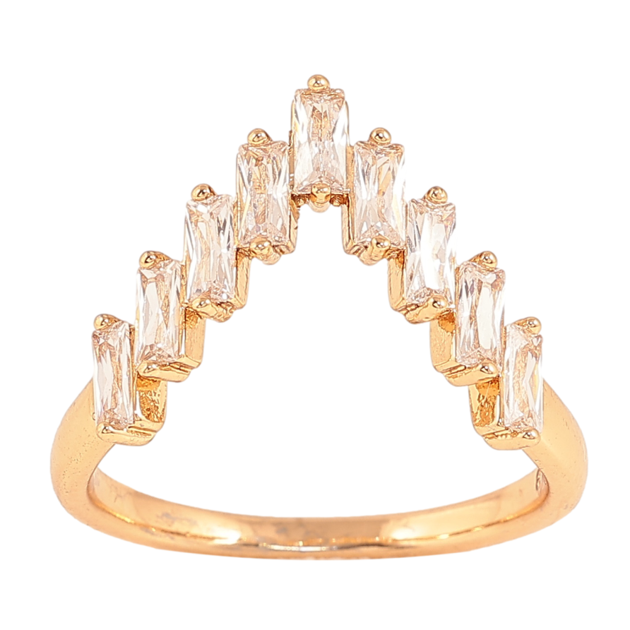 Кольцо Xuping цвет Позолота 18K "Узор с кристаллами" фото №1