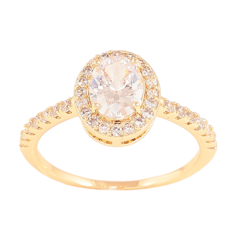 Каблучка Xuping колір Позолота 18K "Візерунок з кристалами" фото №1 Каблучка Xuping колір Позолота 18K "Візерунок з кристалами" фото №1