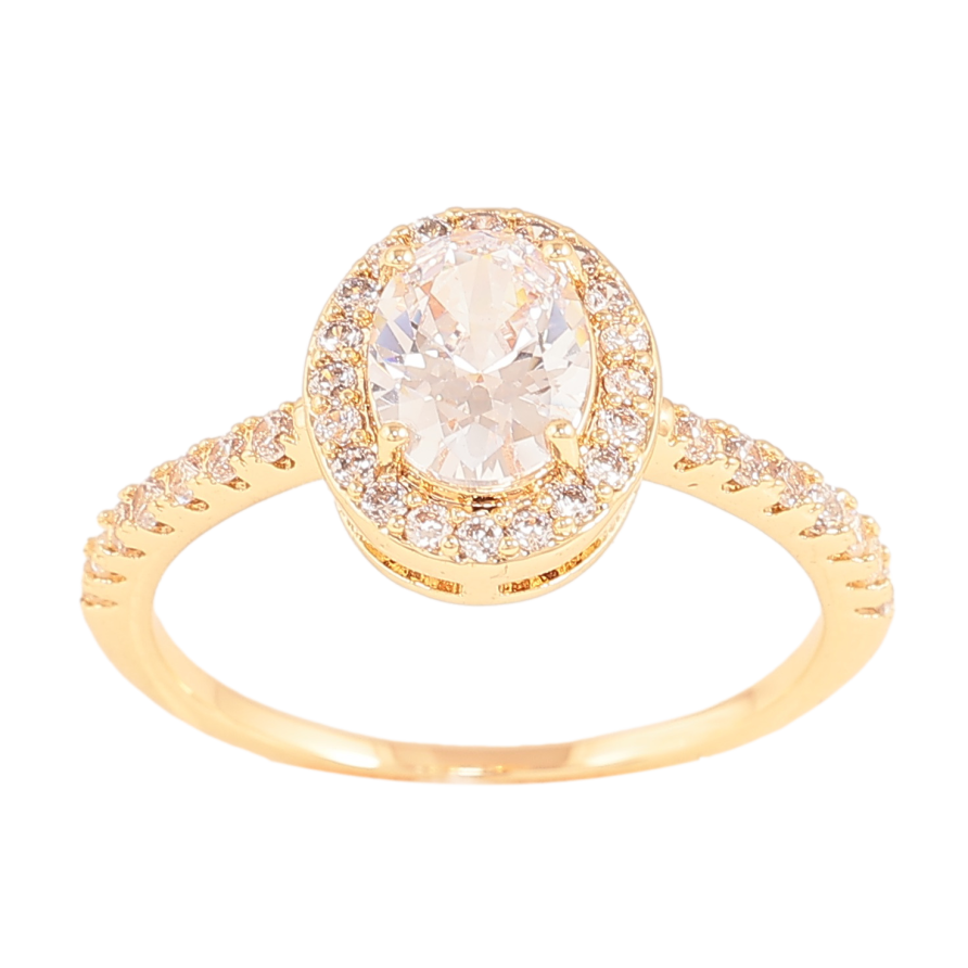 Каблучка Xuping колір Позолота 18K "Візерунок з кристалами" фото №1 Каблучка Xuping колір Позолота 18K "Візерунок з кристалами" фото №1