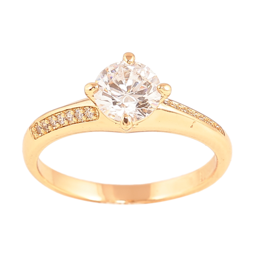 Каблучка Xuping колір Позолота 18K "Кристальний блиск" фото №1