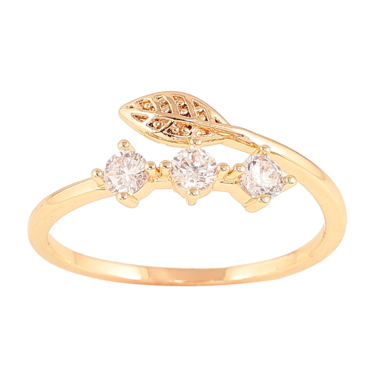 Каблучка Xuping колір Позолота 18K "Візерунок з кристалами" фото №16