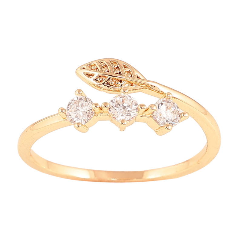 Каблучка Xuping колір Позолота 18K "Візерунок з кристалами" фото №1