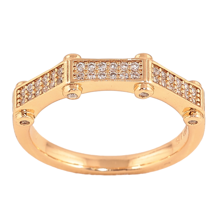Кольцо Xuping цвет Позолота 18K "Узор с кристаллами" фото №13 Кольцо Xuping цвет Позолота 18K "Узор с кристаллами" фото №13