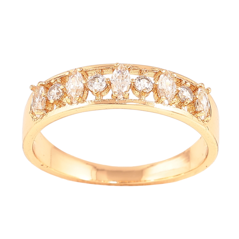 Каблучка Xuping колір Позолота 18K "Візерунок з кристалами" фото №1