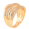 Кольцо Xuping цвет Позолота 18K "Узор с кристаллами" фото №2 Кольцо Xuping цвет Позолота 18K "Узор с кристаллами" фото №2
