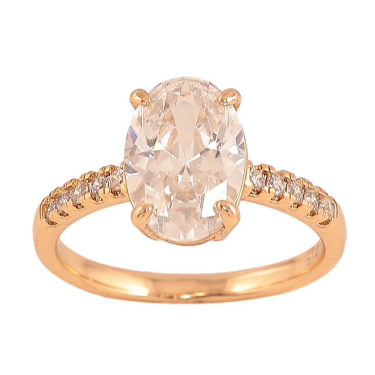 Кольцо Xuping цвет Позолота 18K "Узор с кристаллом" фото №12