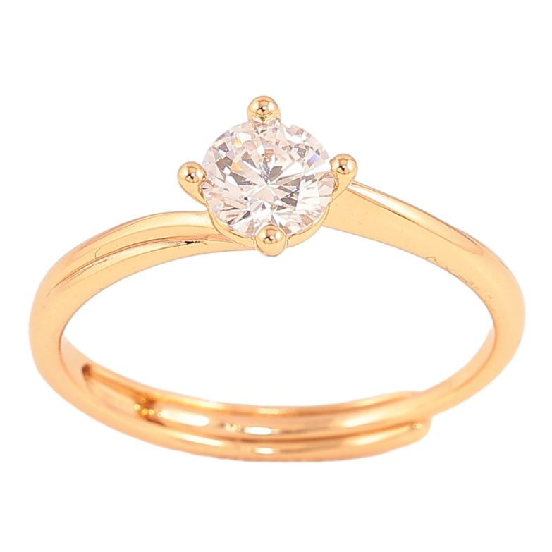 Кольцо Xuping цвет Позолота 18K "Кристалл, ø 5мм" фото №1