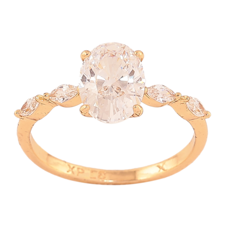 Кольцо Xuping цвет Позолота 18K "Кристальный блеск" фото №9