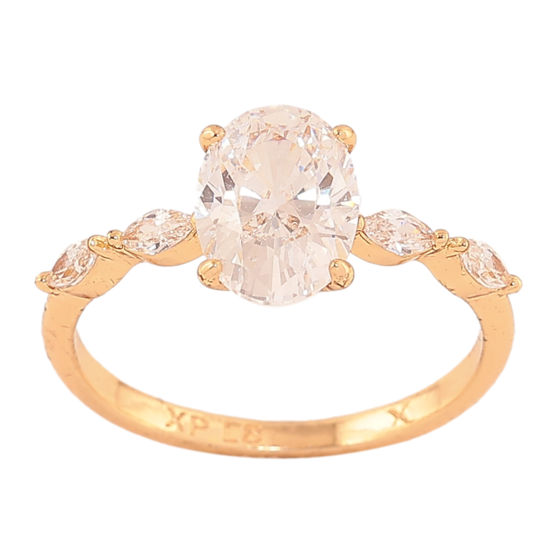 Кольцо Xuping цвет Позолота 18K "Кристальный блеск" фото №1