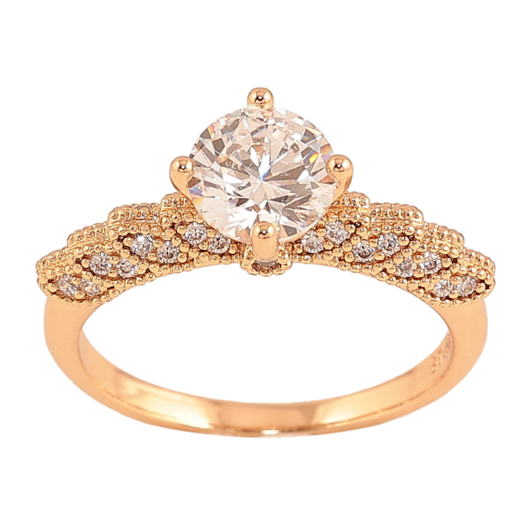 Кольцо Xuping цвет Позолота 18K "Узор с кристаллами" фото №14 Кольцо Xuping цвет Позолота 18K "Узор с кристаллами" фото №14