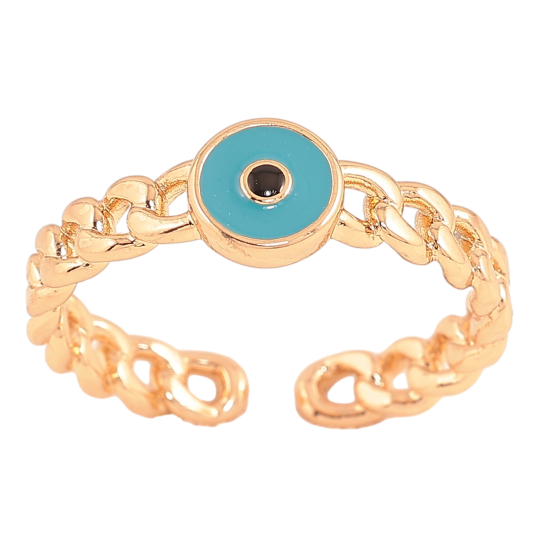 Кольцо Xuping цвет Позолота 18K "Узор цепочка с эмалью" фото №1