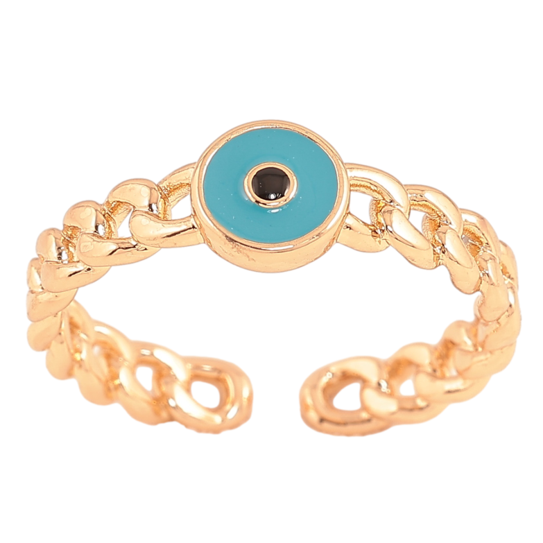 Каблучка Xuping колір Позолота 18K "Візерунок ланцюжок з емаллю" фото №1