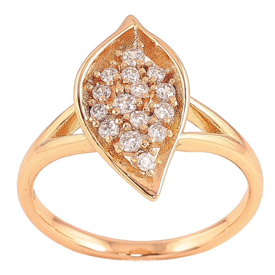 Каблучка Xuping колір Позолота 18K "Візерунок з кристалами" фото №1