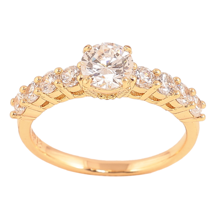 Кольцо Xuping цвет Позолота 18K "Узор с кристаллами" фото №11 Кольцо Xuping цвет Позолота 18K "Узор с кристаллами" фото №11