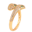 Кольцо Xuping цвет Позолота 18K "Змеи с инкрустацией кристаллами" фото №2
