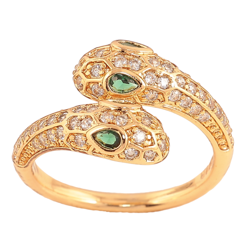 Кольцо Xuping цвет Позолота 18K "Змеи с инкрустацией кристаллами" фото №1