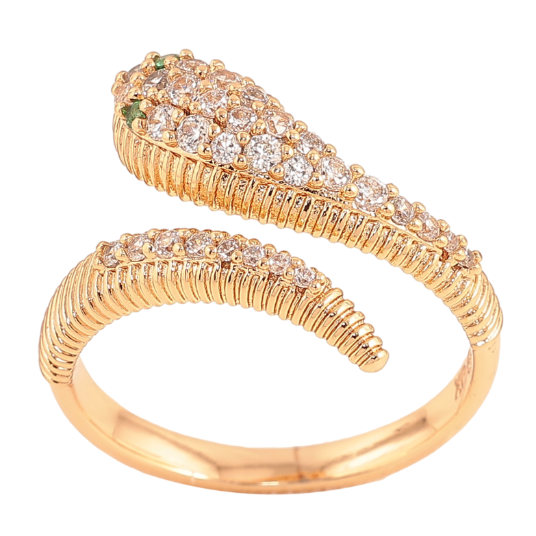 Кольцо Xuping цвет Позолота 18K "Змея с инкрустацией кристаллами" фото №1