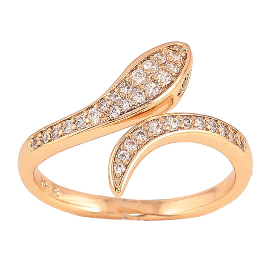 Кольцо Xuping цвет Позолота 18K "Змея с кристаллами" фото №1