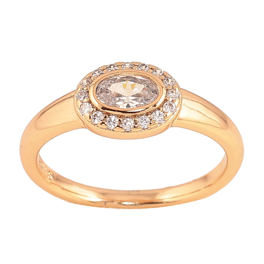 Кольцо Xuping цвет Позолота 18K "Узор с кристаллами" фото №1