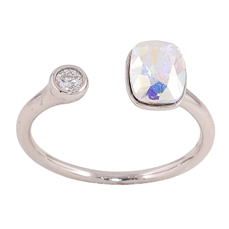 Каблучка Xuping колір Родій із кр-ми Swarovski "Кристал АВ" фото №11