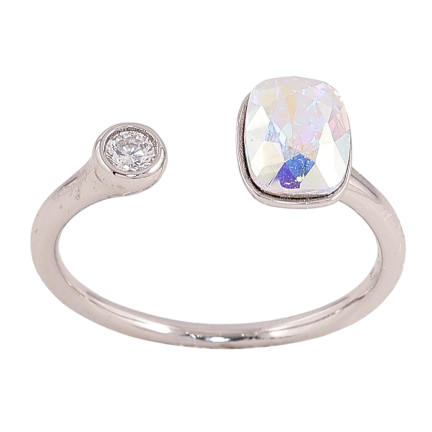 Каблучка Xuping колір Родій із кр-ми Swarovski "Кристал АВ" фото №1 Каблучка Xuping колір Родій із кр-ми Swarovski "Кристал АВ" фото №1