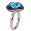 Каблучка Xuping колір Родій із кр-ми Swarovski "Кристальне серце Metallic Blue" фото №4 Каблучка Xuping колір Родій із кр-ми Swarovski "Кристальне серце Metallic Blue" фото №4