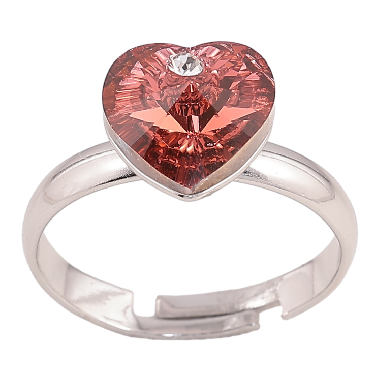 Каблучка Xuping колір Родій із кр-ми Swarovski "Кристальне серце Antique Pink із вставкою" фото №14 Каблучка Xuping колір Родій із кр-ми Swarovski "Кристальне серце Antique Pink із вставкою" фото №14