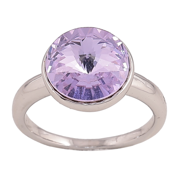 Каблучка Xuping колір Родій із кристалами Swarovski "Кристал Tanzanite" ø 12мм фото №4 Каблучка Xuping колір Родій із кристалами Swarovski "Кристал Tanzanite" ø 12мм фото №4