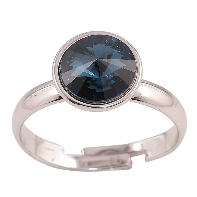 Кольцо Xuping цвет Родий с кристаллами Swarovski "Кристалл Montana ø 10мм" фото №1 Кольцо Xuping цвет Родий с кристаллами Swarovski "Кристалл Montana ø 10мм" фото №1