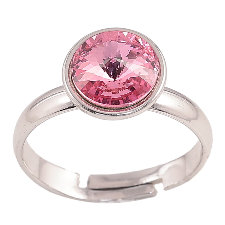 Кольцо Xuping цвет Родий с кристаллами Swarovski "Кристалл Rose ø 10мм" фото №3 Кольцо Xuping цвет Родий с кристаллами Swarovski "Кристалл Rose ø 10мм" фото №3