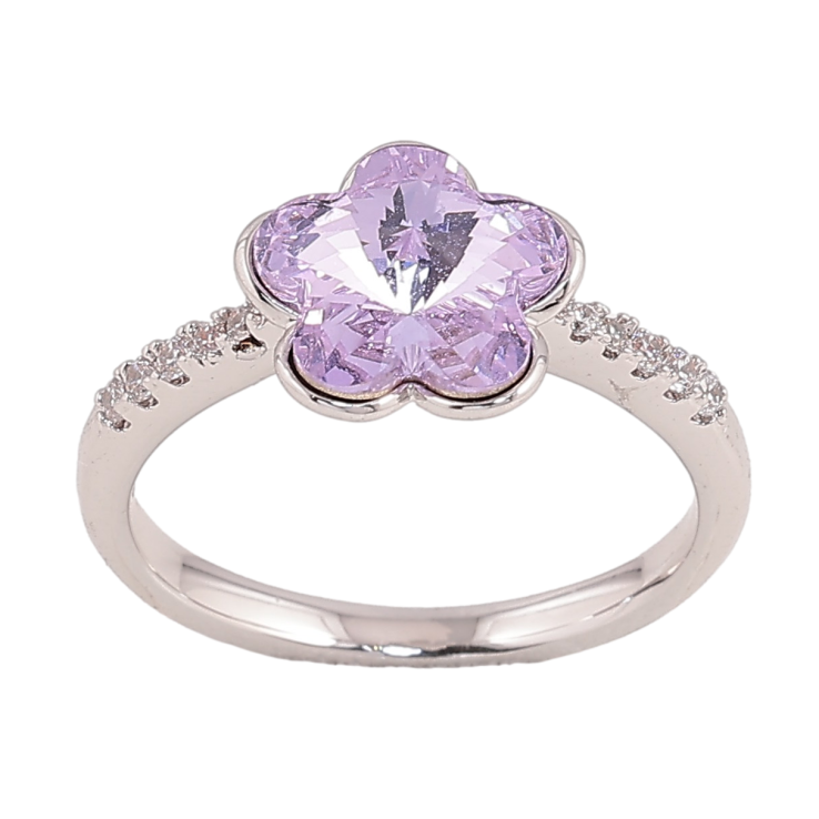 Каблучка Xuping колір Родій із кристалами Swarovski "Кристальна квіточка Tanzanite" фото №11 Каблучка Xuping колір Родій із кристалами Swarovski "Кристальна квіточка Tanzanite" фото №11