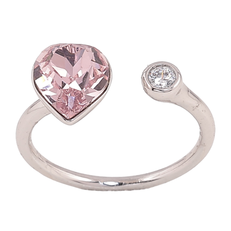 Каблучка Xuping колір Родій із кристалами Swarovski "Кристальне серце Antique Pink" фото №12 Каблучка Xuping колір Родій із кристалами Swarovski "Кристальне серце Antique Pink" фото №12